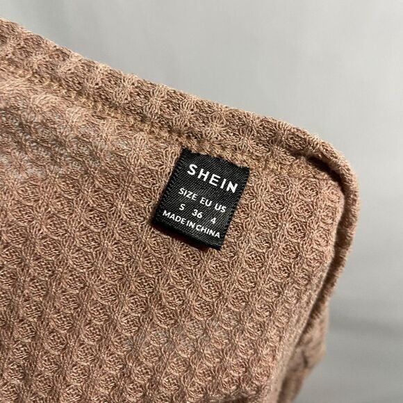 Shein Waffle knit crop top - Picture 3 of 4